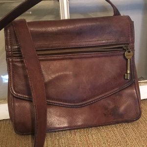 Fossil genuine leather smaller crossbody